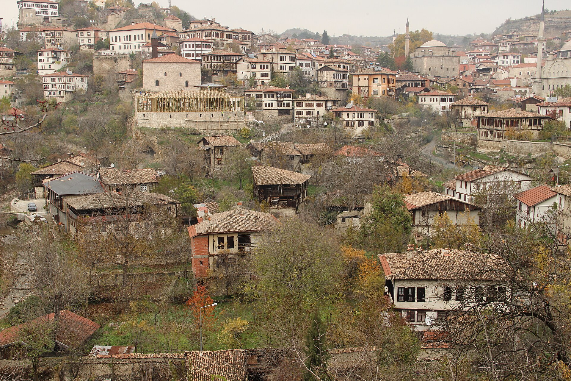Traditional timber-framed houses spread across the hills of Safranbolu